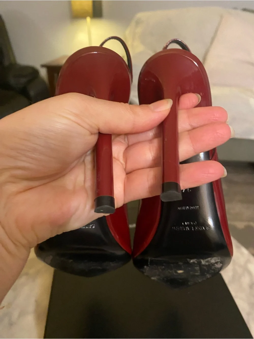 RED YSL HEEL- like new - Picture 10 of 16